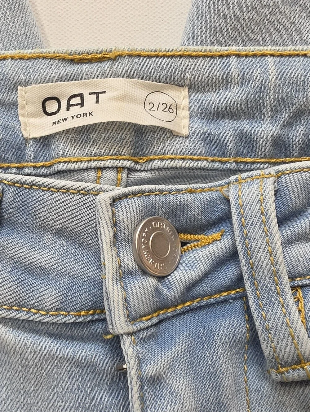 Oat New York Wide Leg Jeans Womens 2 Light Wash Wide Leg High Rise 90s‎ Style